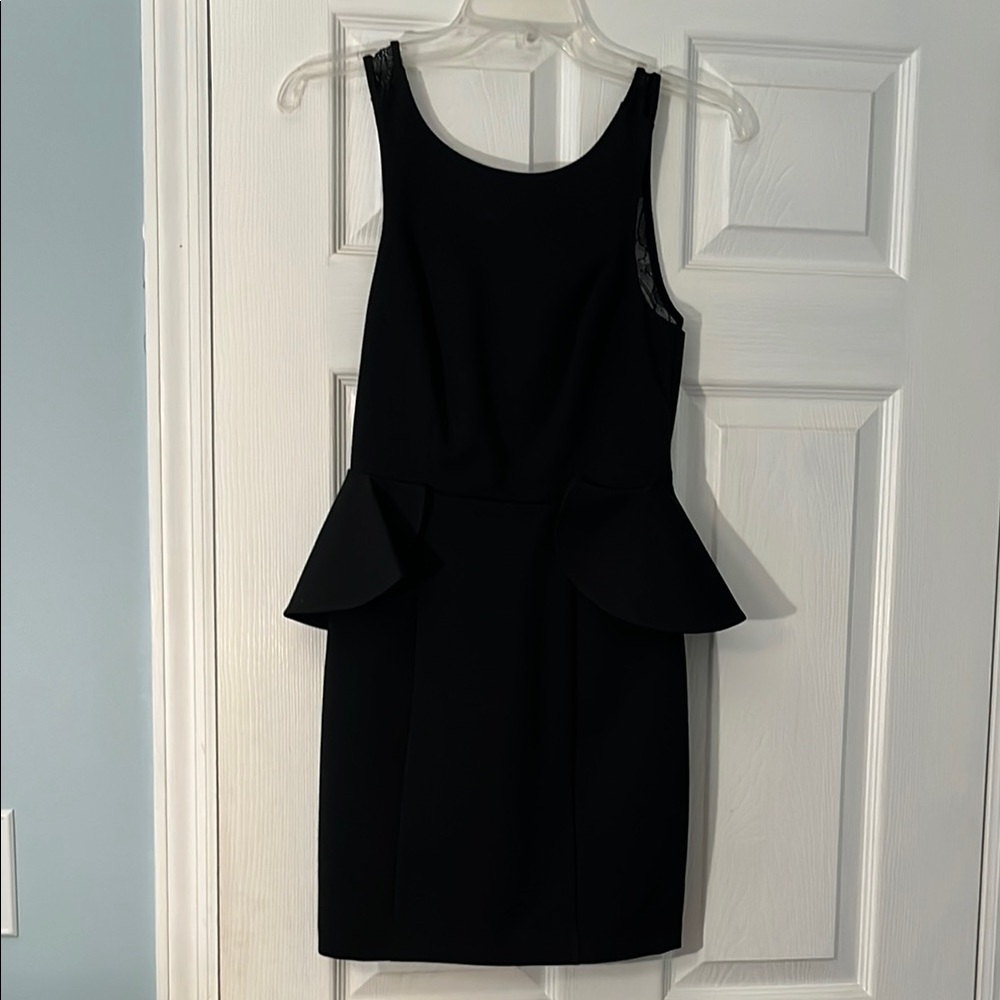BCBG Black Peplum Dress size 2